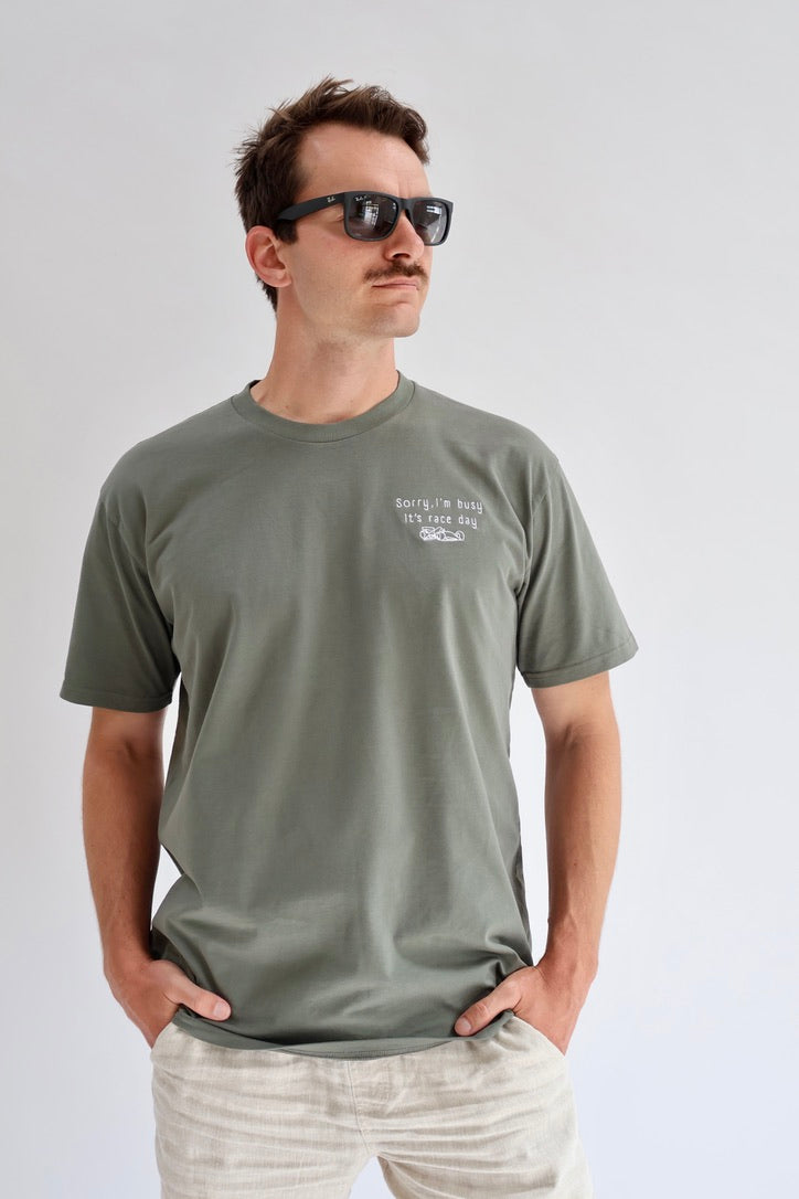 Sorry I'm Busy, It's Race Day Mens Shirt