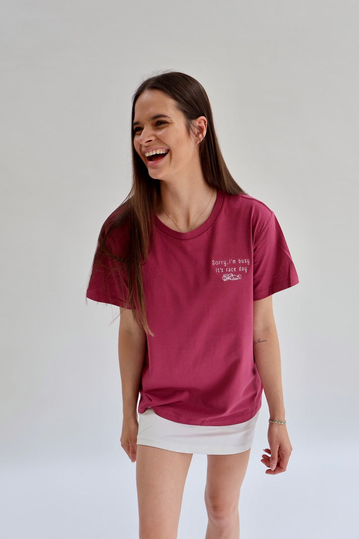 Sorry I'm Busy, It's Race Day Womens Shirt