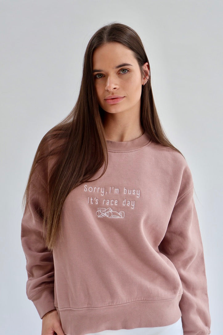 Sorry I'm Busy, It's Race Day Womens Jumper