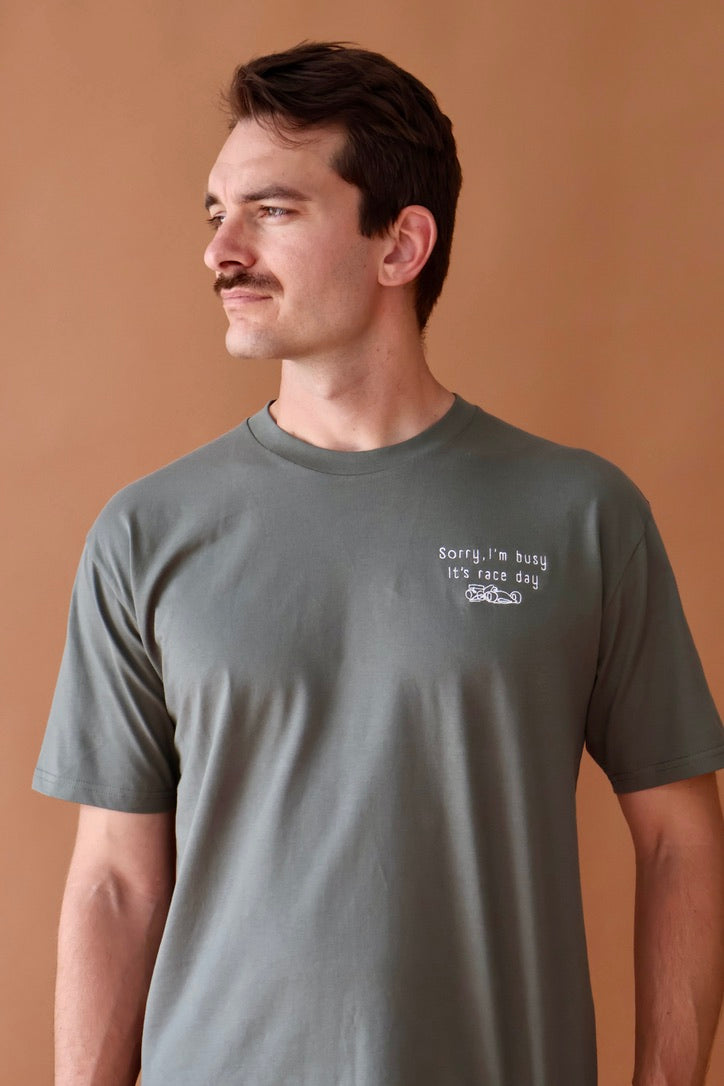 Sorry I'm Busy, It's Race Day Mens Shirt