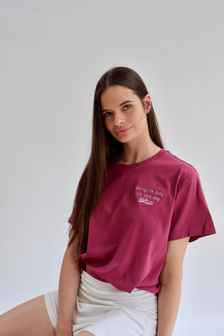 Sorry I'm Busy, It's Race Day Womens Shirt