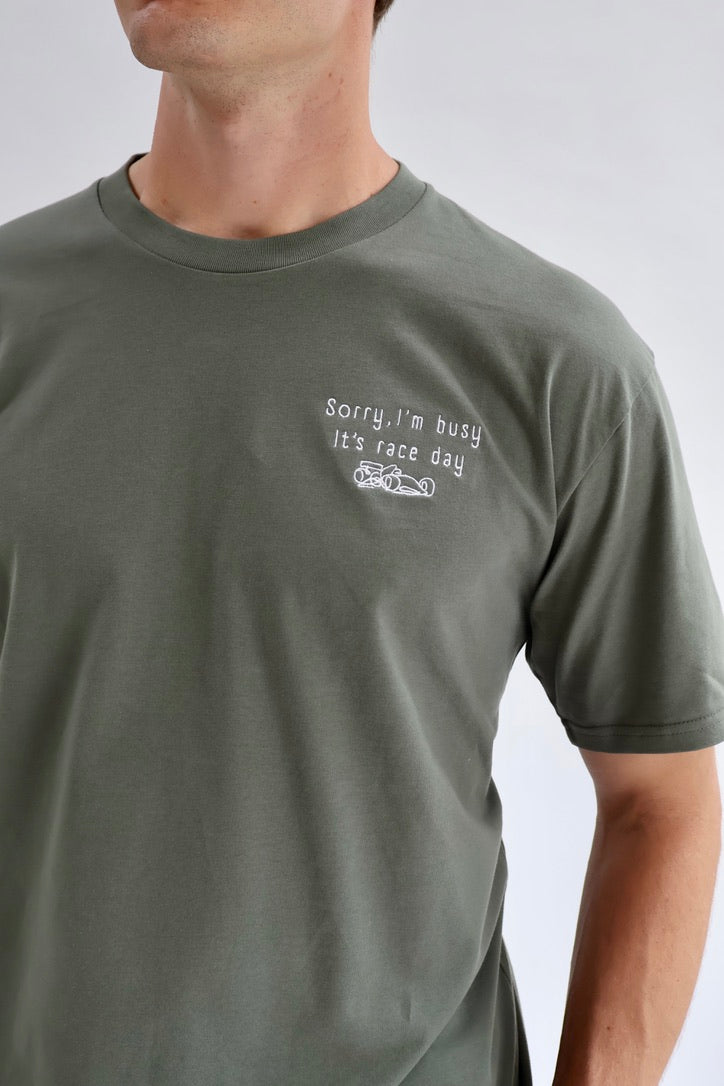 Sorry I'm Busy, It's Race Day Mens Shirt