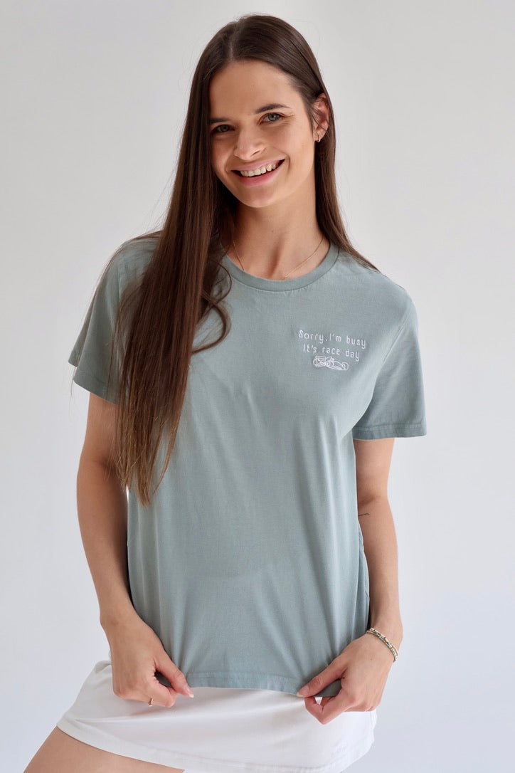 Sorry I'm Busy, It's Race Day Womens Shirt
