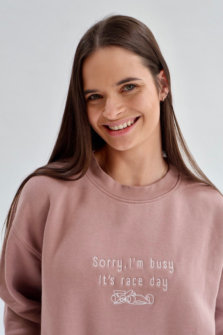 Sorry I'm Busy, It's Race Day Womens Jumper
