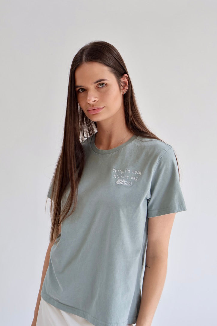 Sorry I'm Busy, It's Race Day Womens Shirt